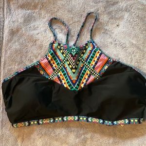 High neck swimsuit top!
